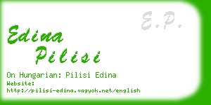 edina pilisi business card